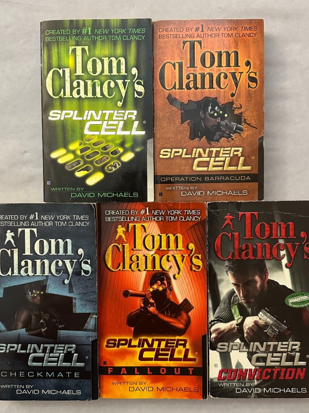 5 Tom Clancy's Splinter Cell Series Books / Paperback